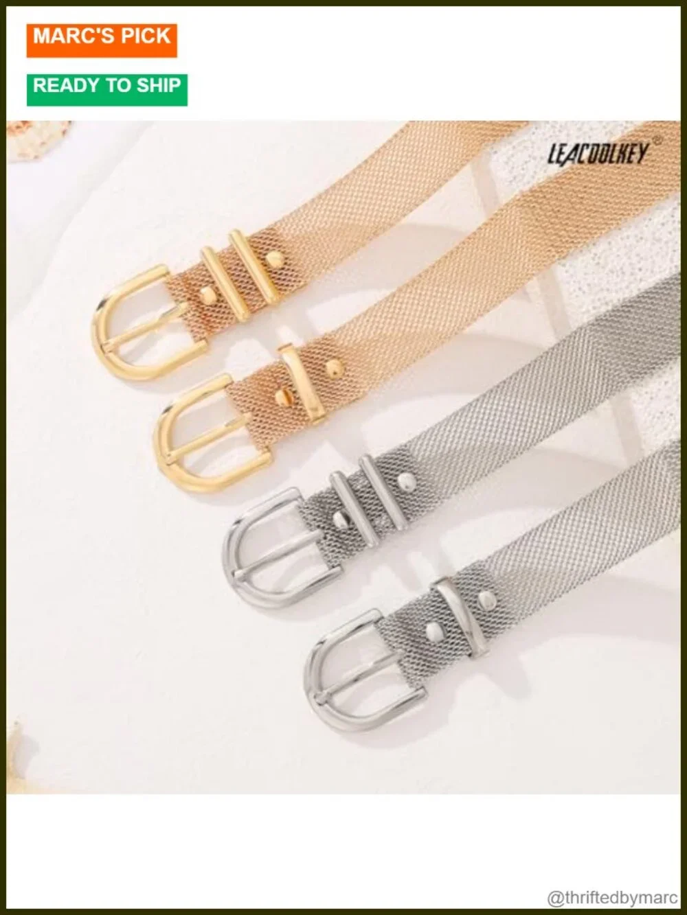 Metal Waist Belt Trendy Link Chain Band for Jeans Pants Dress